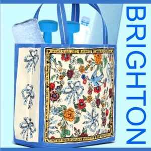 💙NWT ~ Brighton Blue and Yellow Floral “Tied With Love Tote”